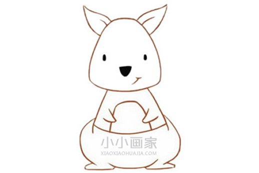 可爱袋鼠简笔画画法图片步骤步骤4