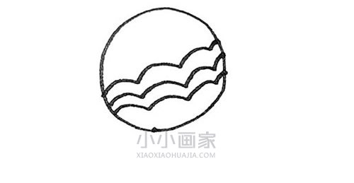 彩色热气球简笔画画法图片步骤步骤3