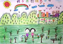 绘本故事携手共建绿色家园儿童绘画作品图片