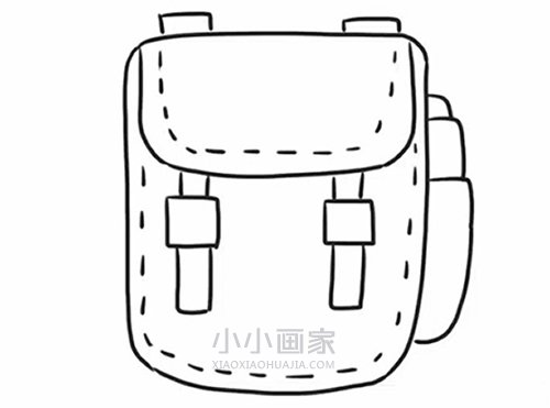 绘本故事双肩背书包简笔画画法图片步骤