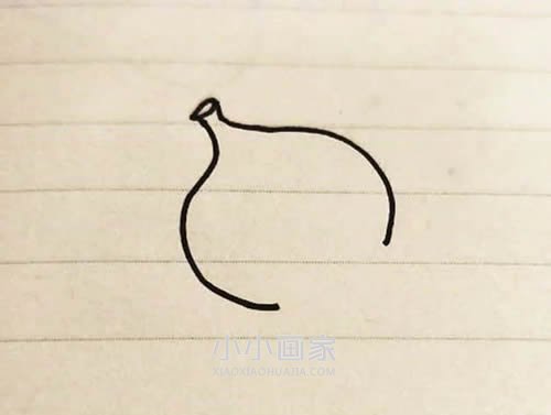 黑白葫芦简笔画画法图片步骤步骤2