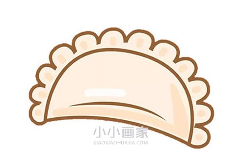 彩色饺子简笔画画法图片步骤步骤1