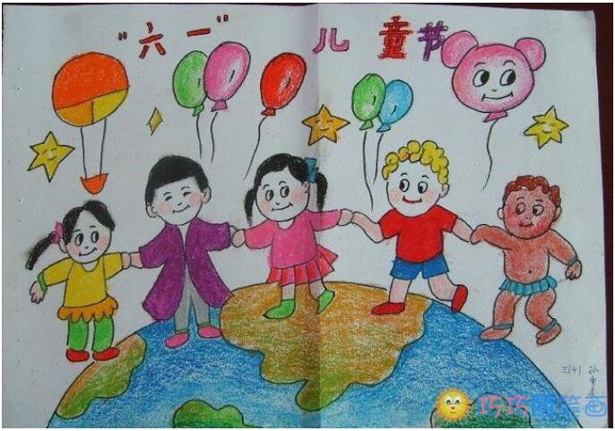 绘本故事怎么画小学生关于携手欢庆六一手抄报版面设计图片