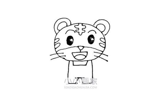 彩色巧虎简笔画画法图片步骤步骤5