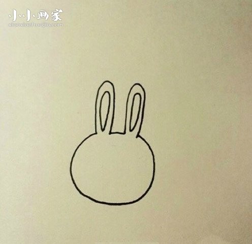 快乐的小兔子简笔画画法图片步骤步骤4