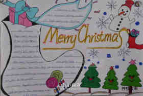 绘本故事小学生圣诞节英文手抄报图片