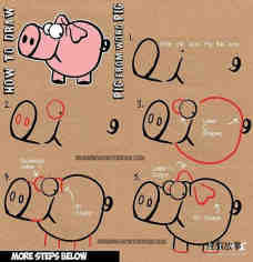 数字9简笔画大肥猪的画法图片步骤步骤1