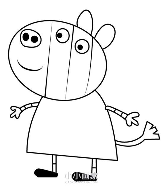 斑马佐伊简笔画画法图片步骤步骤1