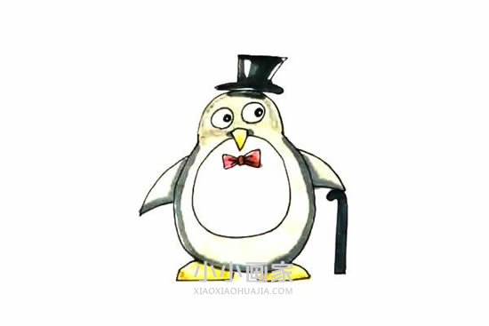 绘本故事可爱企鹅先生简笔画画法图片步骤