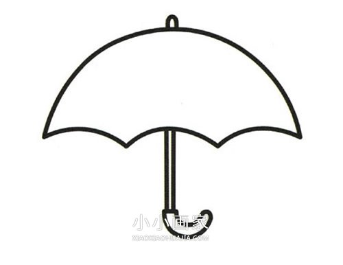 彩色雨伞简笔画画法图片步骤步骤3