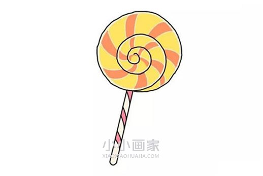 绘本故事彩色波板糖简笔画画法图片步骤