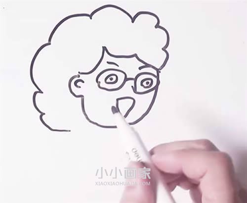 上课的女老师简笔画画法图片步骤步骤3