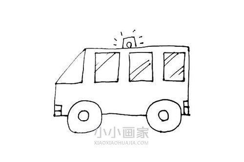 开动的救护车简笔画画法图片步骤步骤5