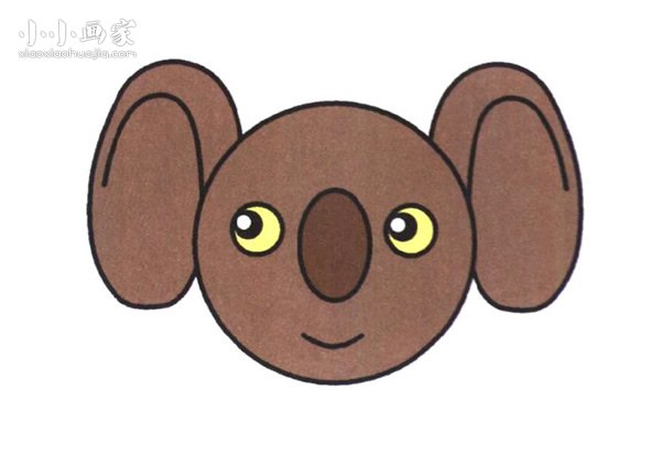 树袋熊考拉简笔画画法图片步骤步骤1