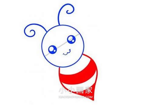 超可爱小蜜蜂简笔画画法图片步骤步骤5