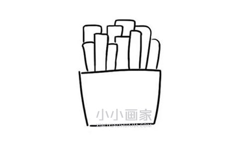卡通薯条简笔画画法图片步骤步骤3