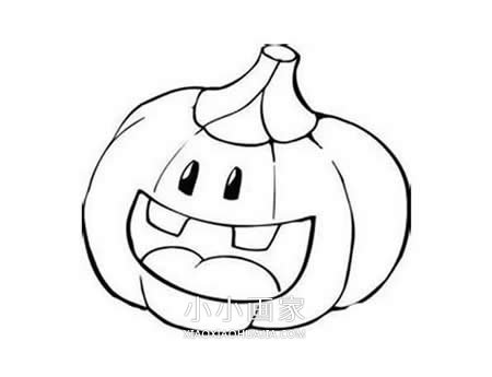 卡通南瓜灯简笔画画法图片步骤步骤2