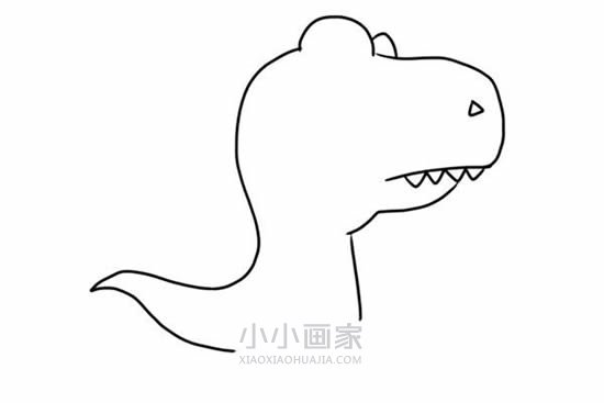 卡通可爱霸王龙简笔画画法图片步骤步骤4