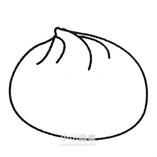 简单包子简笔画画法图片步骤步骤3