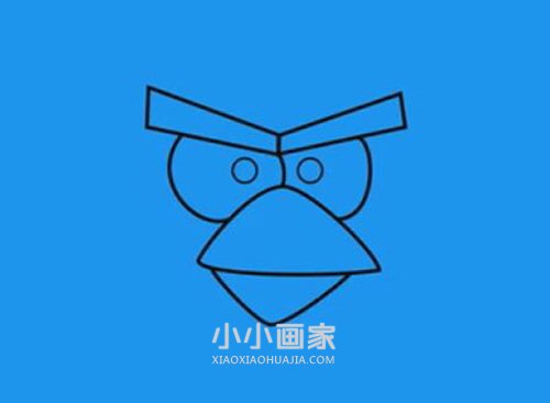 愤怒的小鸟简笔画画法图片步骤步骤3