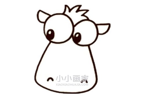 卡通小马简笔画画法图片步骤步骤5