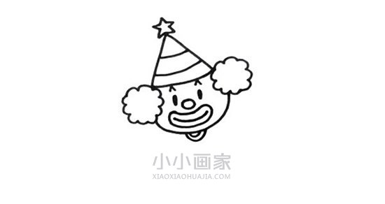 马戏团小丑简笔画画法图片步骤步骤3