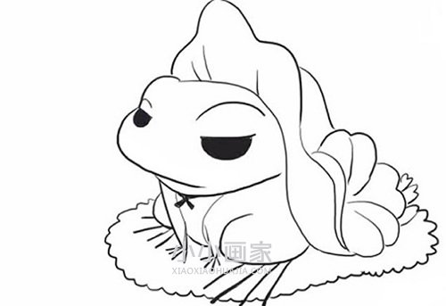 旅行青蛙简笔画画法图片步骤步骤6