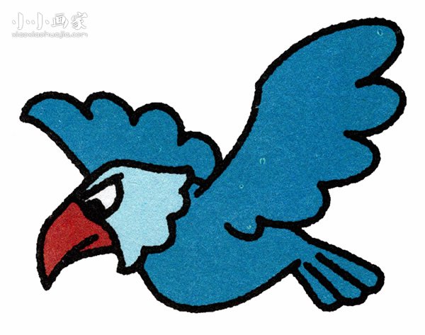 飞翔的老鹰简笔画画法图片步骤步骤1
