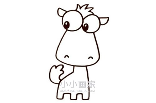 绘本故事卡通小马简笔画画法图片步骤