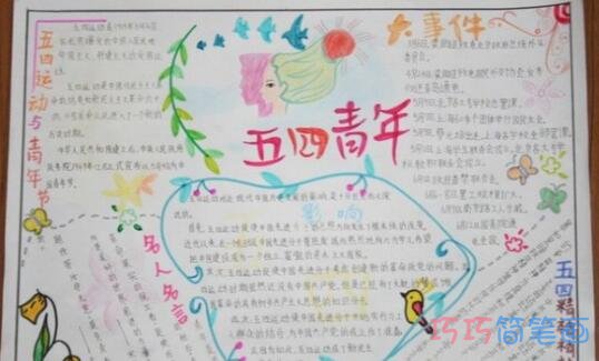关于五四精神青年运动手抄报怎么画简单漂亮步骤1