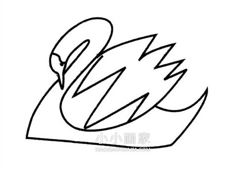 简单天鹅简笔画画法图片步骤步骤1