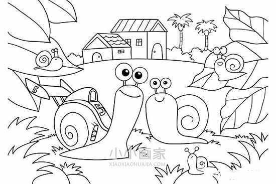 极速蜗牛特博简笔画画法图片步骤步骤10