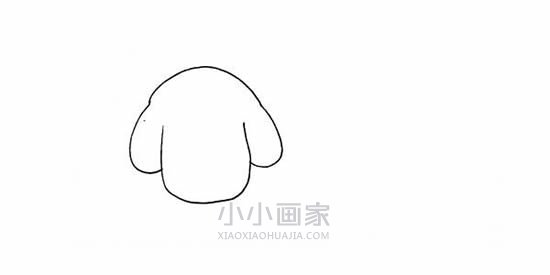 两只可爱狗狗简笔画画法图片步骤步骤2