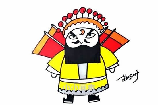 京剧人物简笔画画法图片步骤步骤1