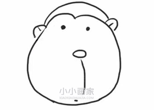 黑白大猩猩简笔画画法图片步骤步骤5