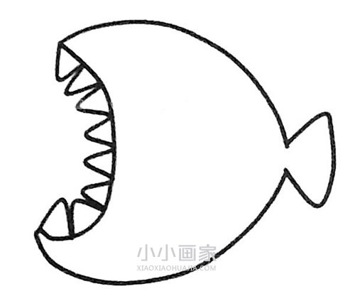 简单灯笼鱼简笔画画法图片步骤步骤3