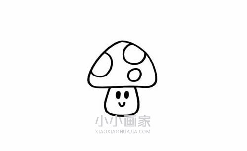 长在森林里的蘑菇简笔画画法图片步骤步骤3