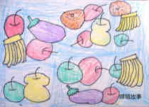 幼儿丰富多样的水果儿童画画图片大全步骤1