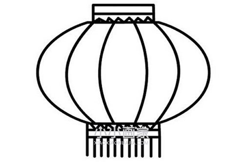 简单元宵节灯笼简笔画画法图片步骤步骤4
