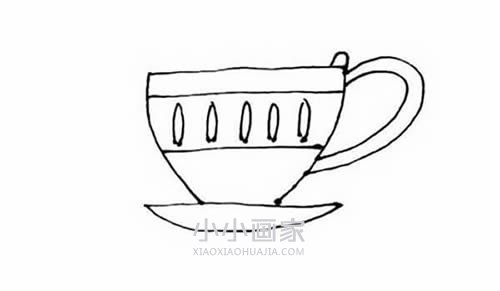彩色茶杯简笔画画法图片步骤步骤5