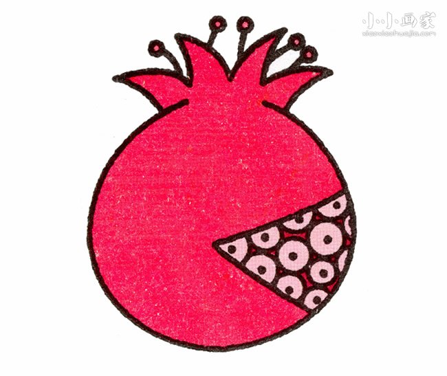 石榴简笔画画法图片步骤步骤1