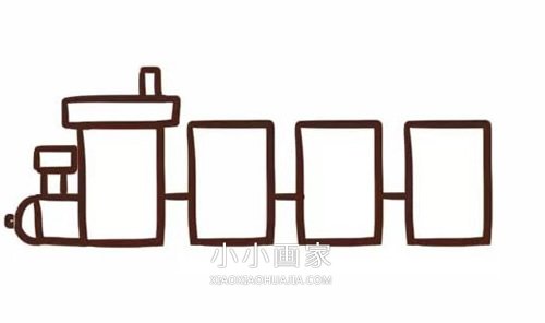 可爱小火车简笔画画法图片步骤步骤3