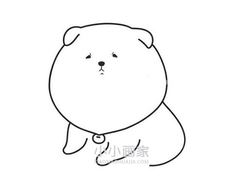 可爱胖狗狗简笔画画法图片步骤步骤5