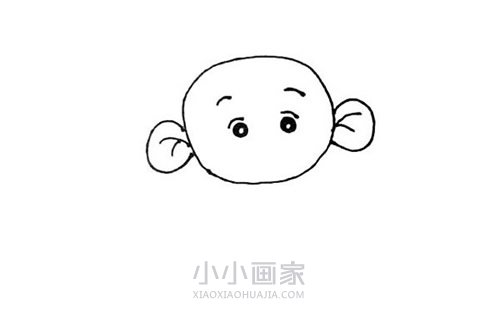 大耳朵图图简笔画画法图片步骤步骤3