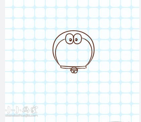 彩色的哆啦A梦简笔画画法图片步骤步骤5