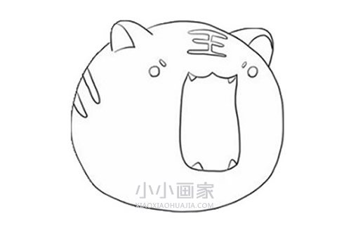 凶猛的可爱小老虎简笔画画法图片步骤步骤5