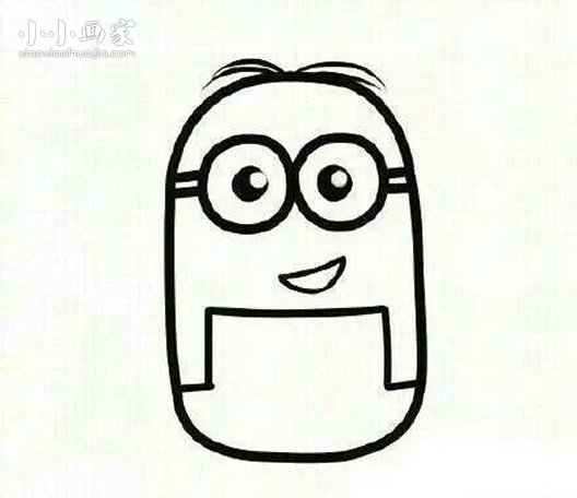 可爱彩色小黄人简笔画画法图片步骤步骤5