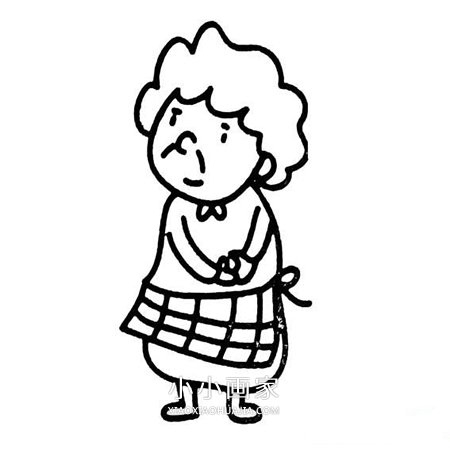 重阳节老人的简笔画画法图片步骤步骤10