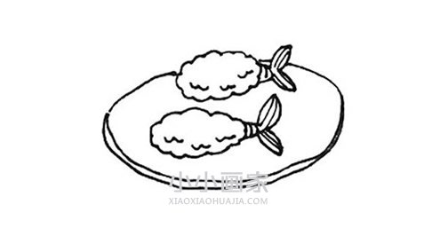 彩色炸虾简笔画画法图片步骤步骤6