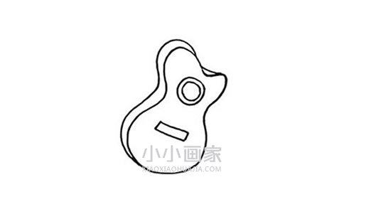 彩色吉他简笔画画法图片步骤步骤3